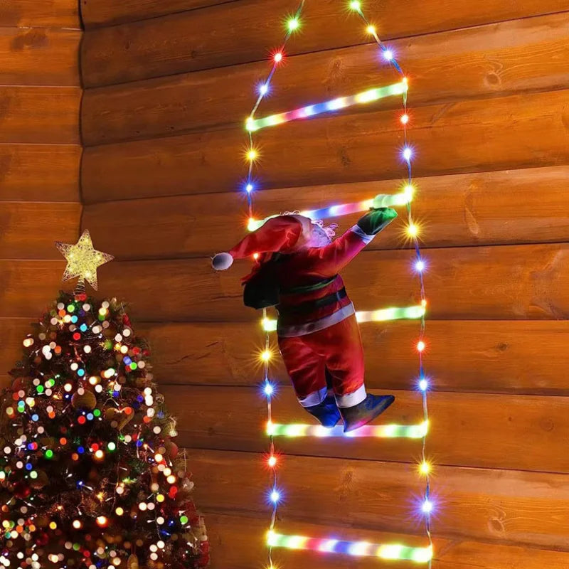 LED Christmas with Climbing Santa Claus