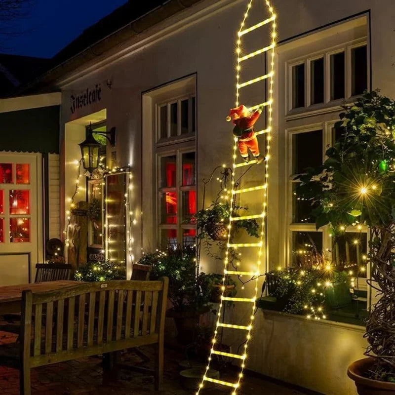 LED Christmas with Climbing Santa Claus