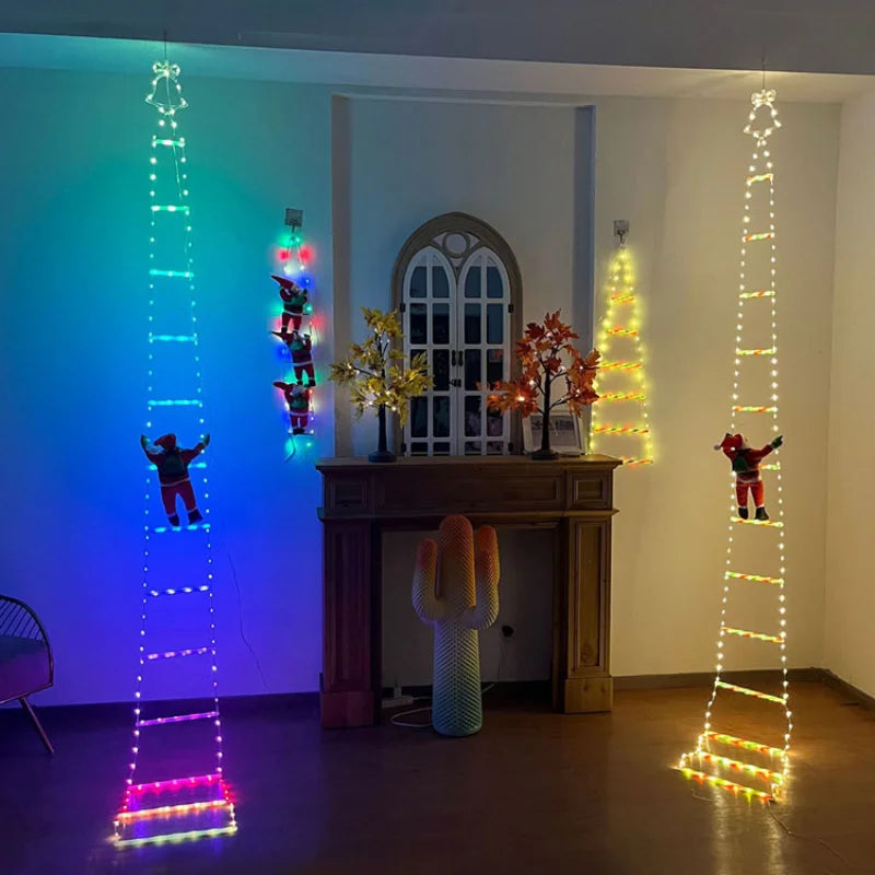 LED Christmas with Climbing Santa Claus